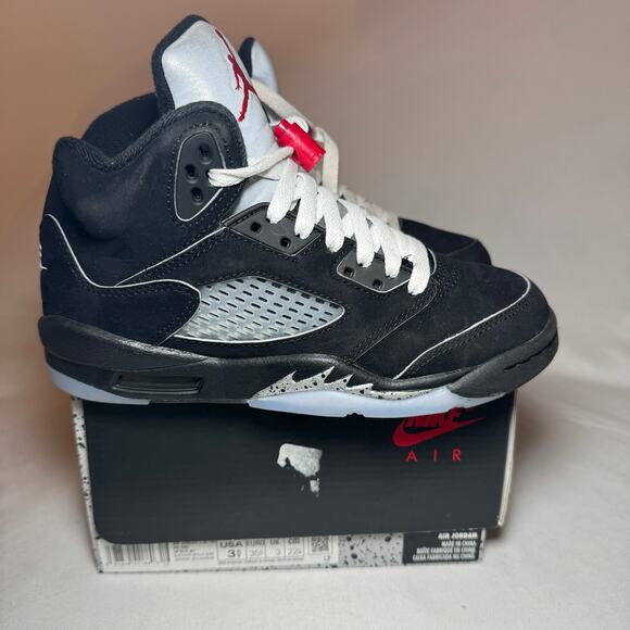 Size 3.5 - Nike Air Jordan 5 Retro OG GS Black Metallic Reimagined Men's Shoes